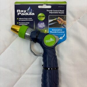 Ray Padula Metal Thumb Control Nozzle Adjustable Spray Leakproof Waterproof NEW